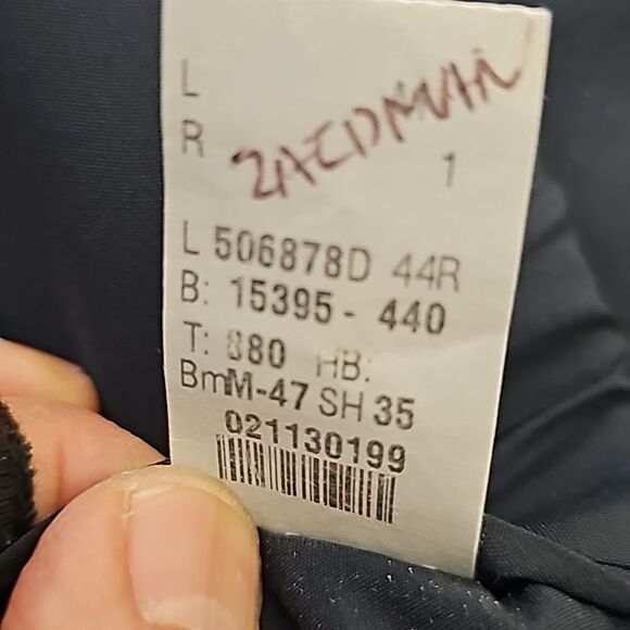 - Lauren Ralph Lauren Mens Navy Blue Blazer Gold Tone Buttons Size 44R - Picture 12 of 13